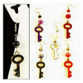 Key & Bead Earrings